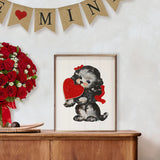 8x10 Dog Valentine Sweet White