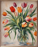 Tulips In Clear Vase