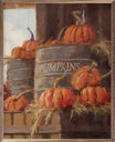 8x10 Vintage Pumpkins 3 Cans By Nina Blue