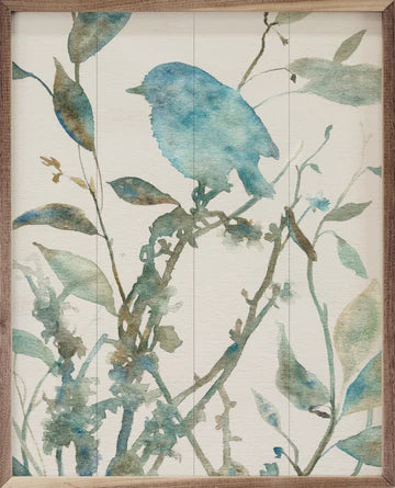 Teal Bird Silhouette Ii