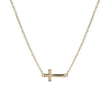 G G Sideways Cross Simple Neck Len:16+3in