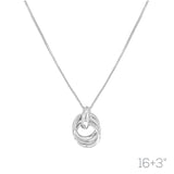 R R Geometirc Knot Pendant Neck Len:16+3in 0.8x1in