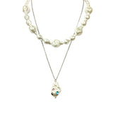 Mu-r R Crystal Baroque Pearl Neck Len:16+3in/15+3in