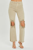 Curvy High Rise Distressed Pants