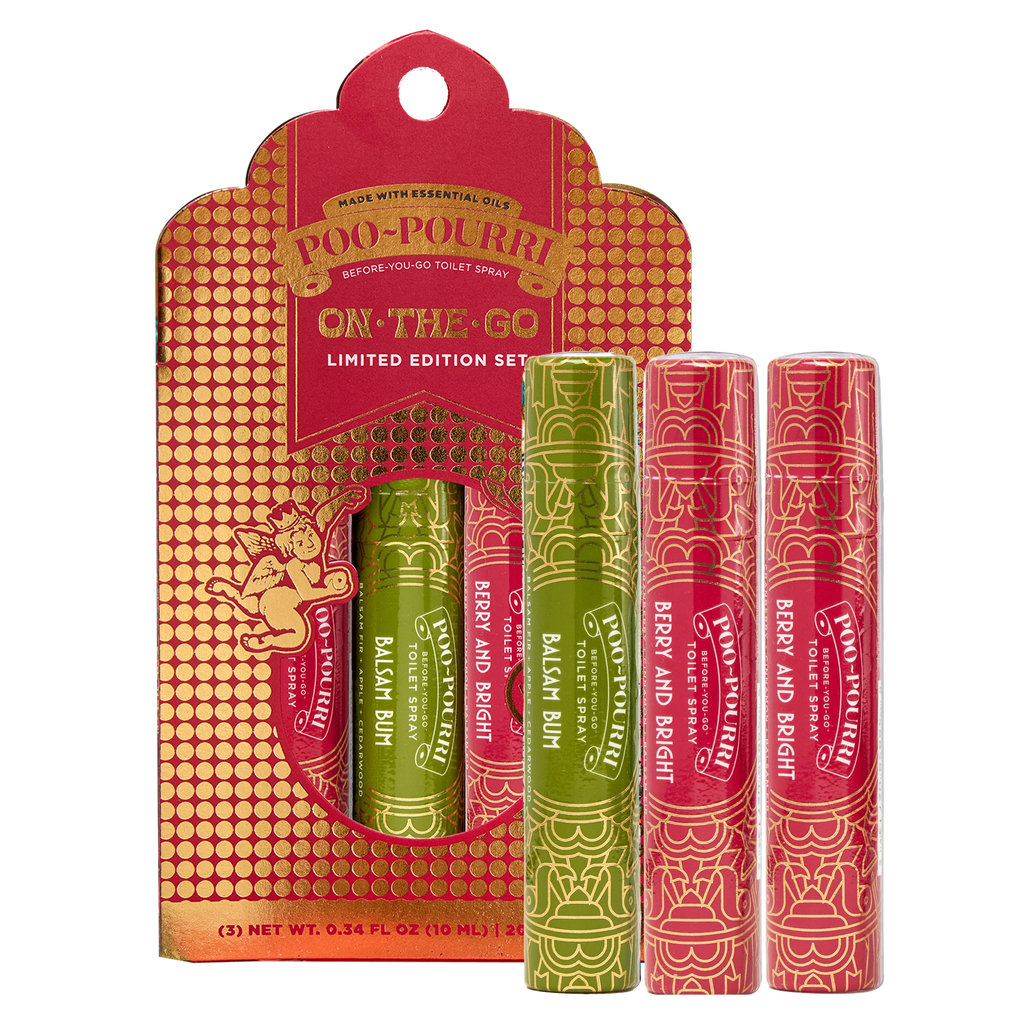 Poo~pourri On-the-go 3 Pack 10ml Travel Size, Gift Set