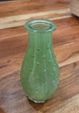 Glass Green Hobnail Vase - 5.5 inches tall