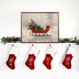 Beautiful Red Sleigh - 40x32