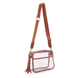Brown Clear Bag With Tassel