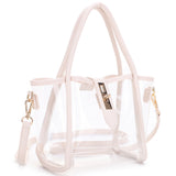 Beige Clear Bag With Two Handles