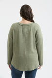 Curvy Waffle Henley