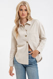 Button Down Long Sleeve Shacket