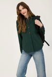Button Down Long Sleeve Shacket