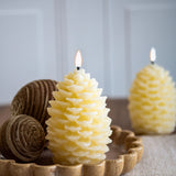 7 Ivory Led Pinecone Candle