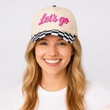 Lets Go Checkered Baseball Cap
