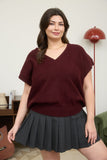 Curvy Vneck Pullover Sweater