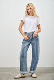 Pleats Barrel Jeans - Medium Light
