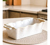 5.8 X 12.7 Scallop Edge Baking Dish