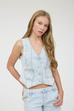 Vest V-neck Button Down