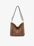 Mina Hobo Bag In Warm Grey/brown
