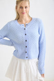 Eyelet Cardigan Button Down