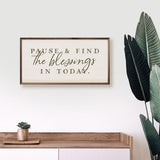 Pause And Find White - 24x12