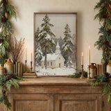 Church In Snowfall - 16x24