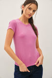 Ribbed Crew Neck Baby T-shirt