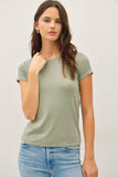 Ribbed Crew Neck Baby T-shirt