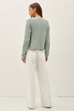 Seafoam Open Front Cardigan