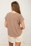 Ribbed Cuff Ss Top