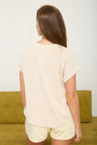 Ribbed Cuff Ss Top