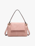 Juliana Flapover Crossbody/shoulder Bag In Lt. Mauve