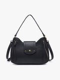 Leilani Twist-lock Crossbody/satchel In Black