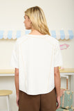 Textured Henley Knit Top