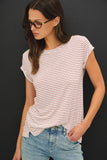 Striped Round Neck Relaxed Fit Tee
