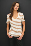 Linen Fit Vneck Tee