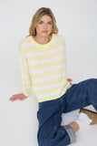 Stripe Ls Cozy Knit Top