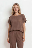 Crinkle Plisse Top