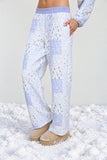 Winter Motif Patchwork Quilted Lounge Pants