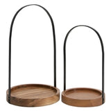 Round Candle Trays With Handles