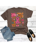 Boho Breast Cancer Awareness Graphic Tee