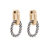 Mp Mp 2tone Rope Link Earring  Size:0.5x1.13in