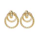 G G Double Loop Post Earring  Size:1.18x1.33in