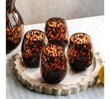 S/4 Tortoise Shell Wine Glasses