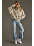 Tan Quarter Zip Sweatshirt
