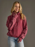 Wine Quarter Zip Sweatshirt