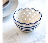 5 Blue Stripe Ceramic Colander