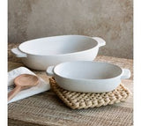 S/2 White Baking Dishes