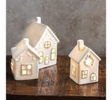 S/3 Led Wh Mini Houses (l)