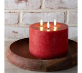 6 X 5 3 Wick Red Led Candle